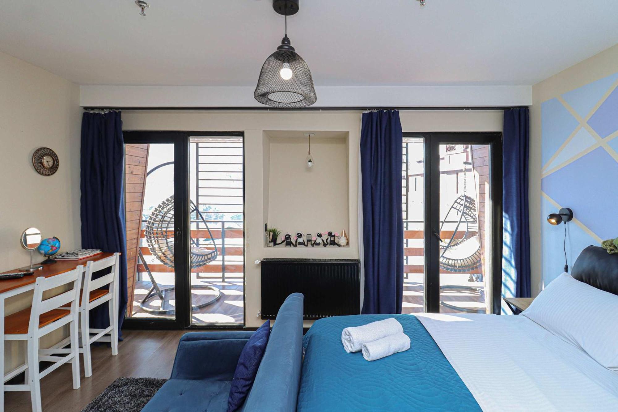 Stylish Studio Apartment With Balcony Гудаури Экстерьер фото