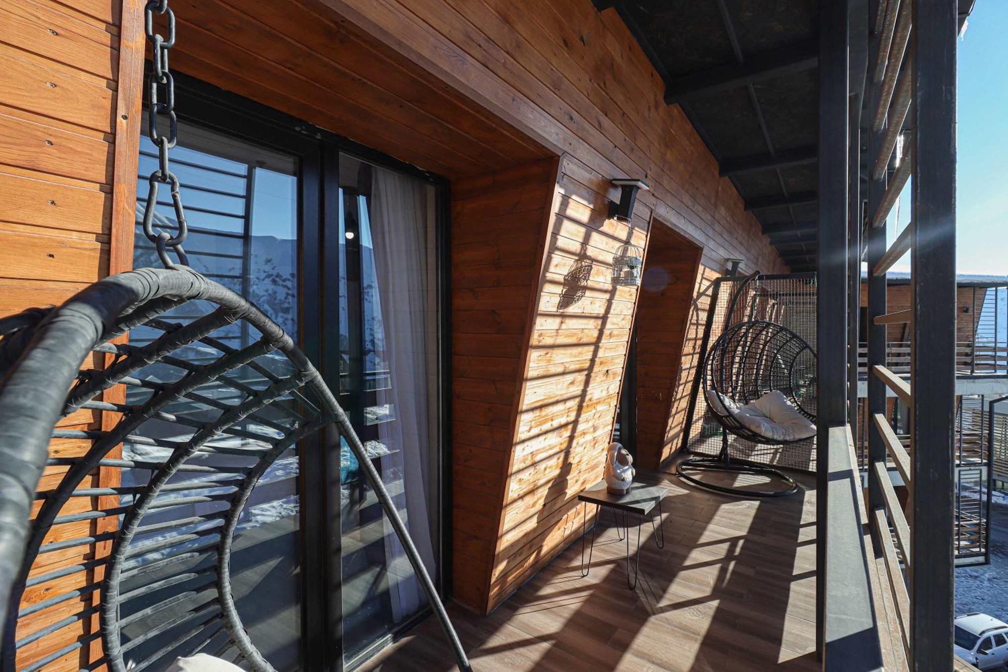 Stylish Studio Apartment With Balcony Гудаури Экстерьер фото