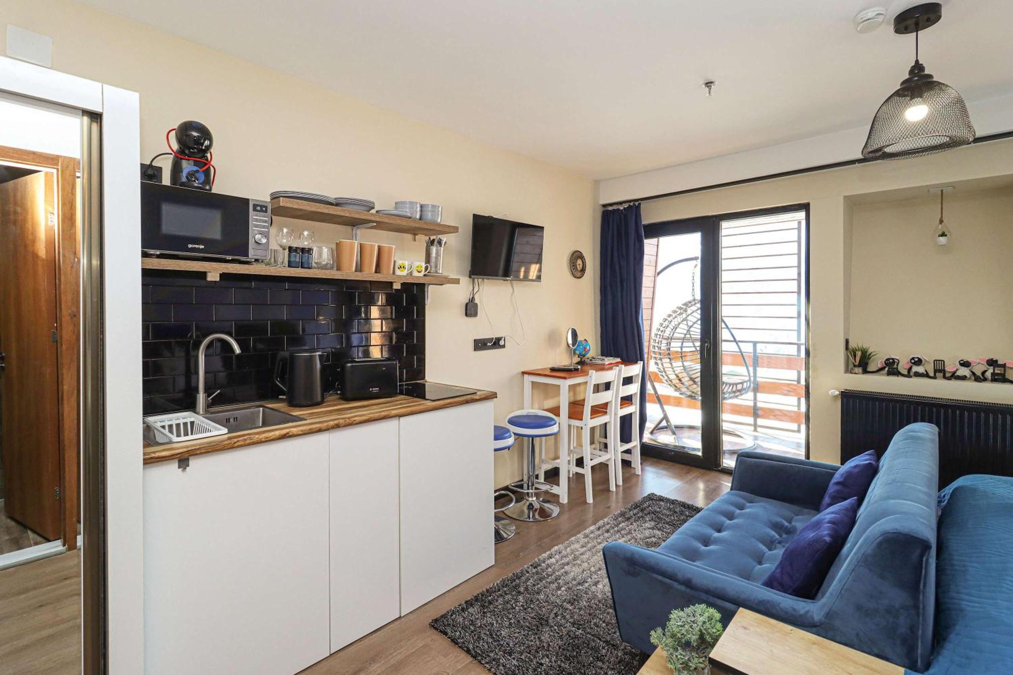 Stylish Studio Apartment With Balcony Гудаури Экстерьер фото
